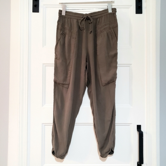 The Odells Slouch Pant Womens S Olive Green Drawstring Elastic Hem Waist - Picture 1 of 9